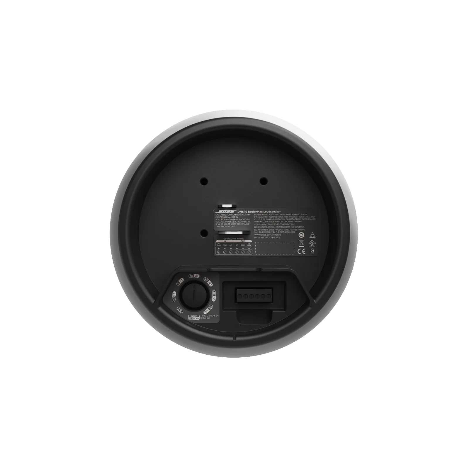 Bose DM6PE — rear panel
